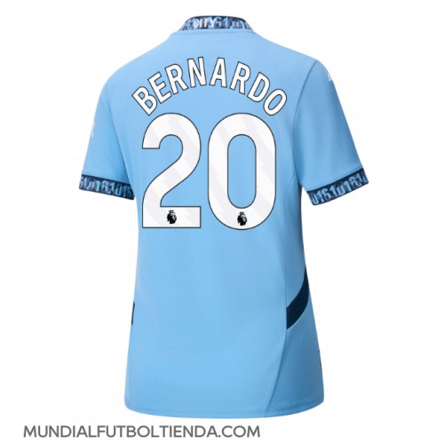 Camiseta Manchester City Bernardo Silva #20 Primera Equipación Replica 2024-25 para mujer mangas cortas